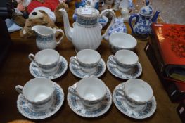 Blue & Gilt Decorated Fifteen Piece Tea Set