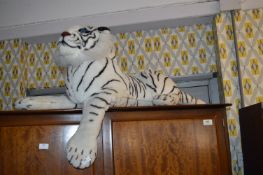 Large White Tiger Soft Toy