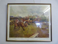 Large FRamed Horse Racing Print - Becher's Brook G