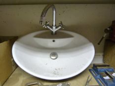 Contemporary Style Wash Hand Basin with Swan Neck