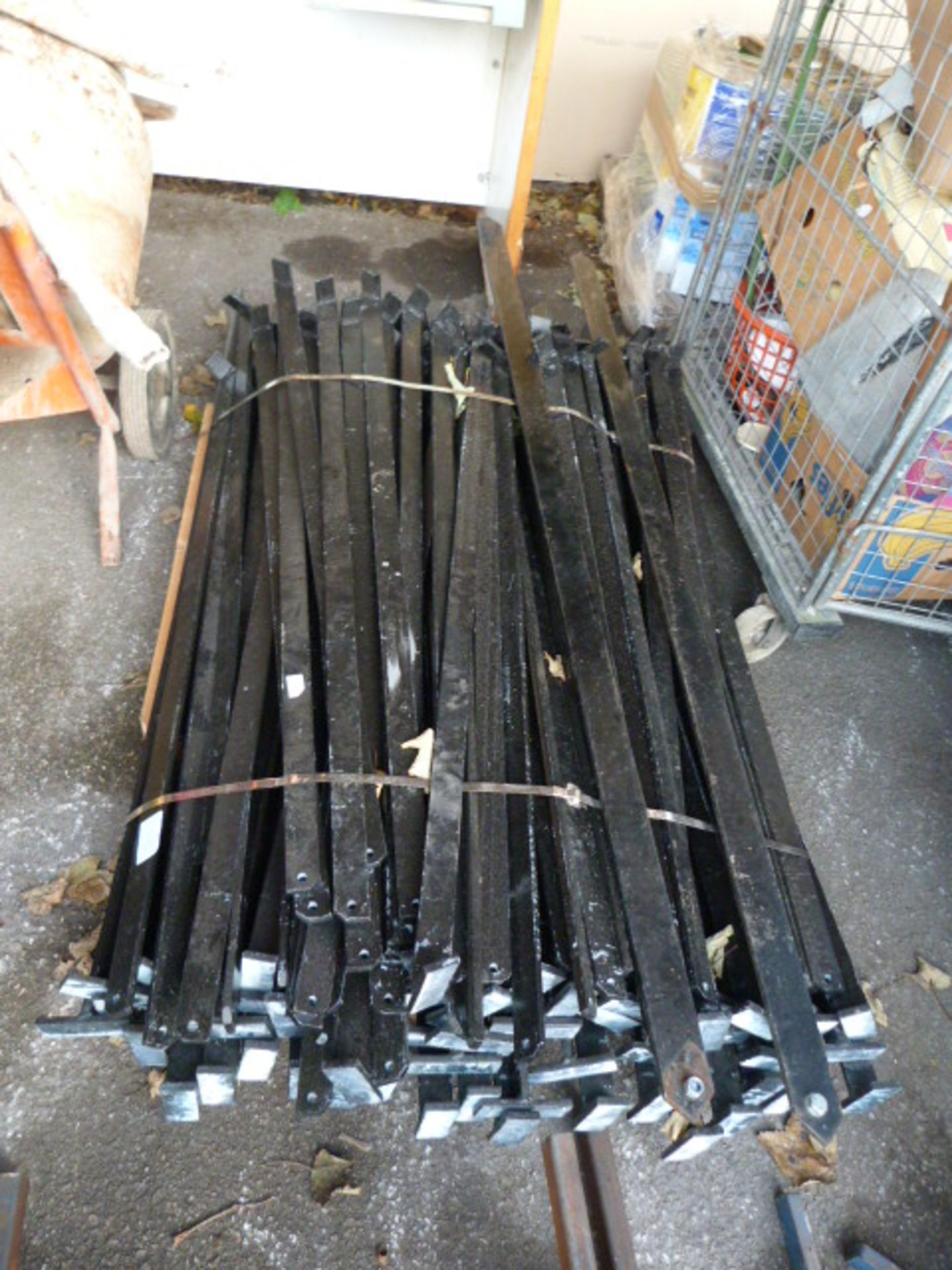 *Pallet of Coated Metal Fence Posts