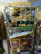 Cage Lot Containing Clothes Airer, Prints, Books,