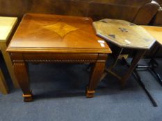 Walnut Inlaid Side Table and an Inlaid Occasional