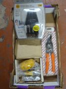 *Box Containing Assorted Hand Tools Including Tin