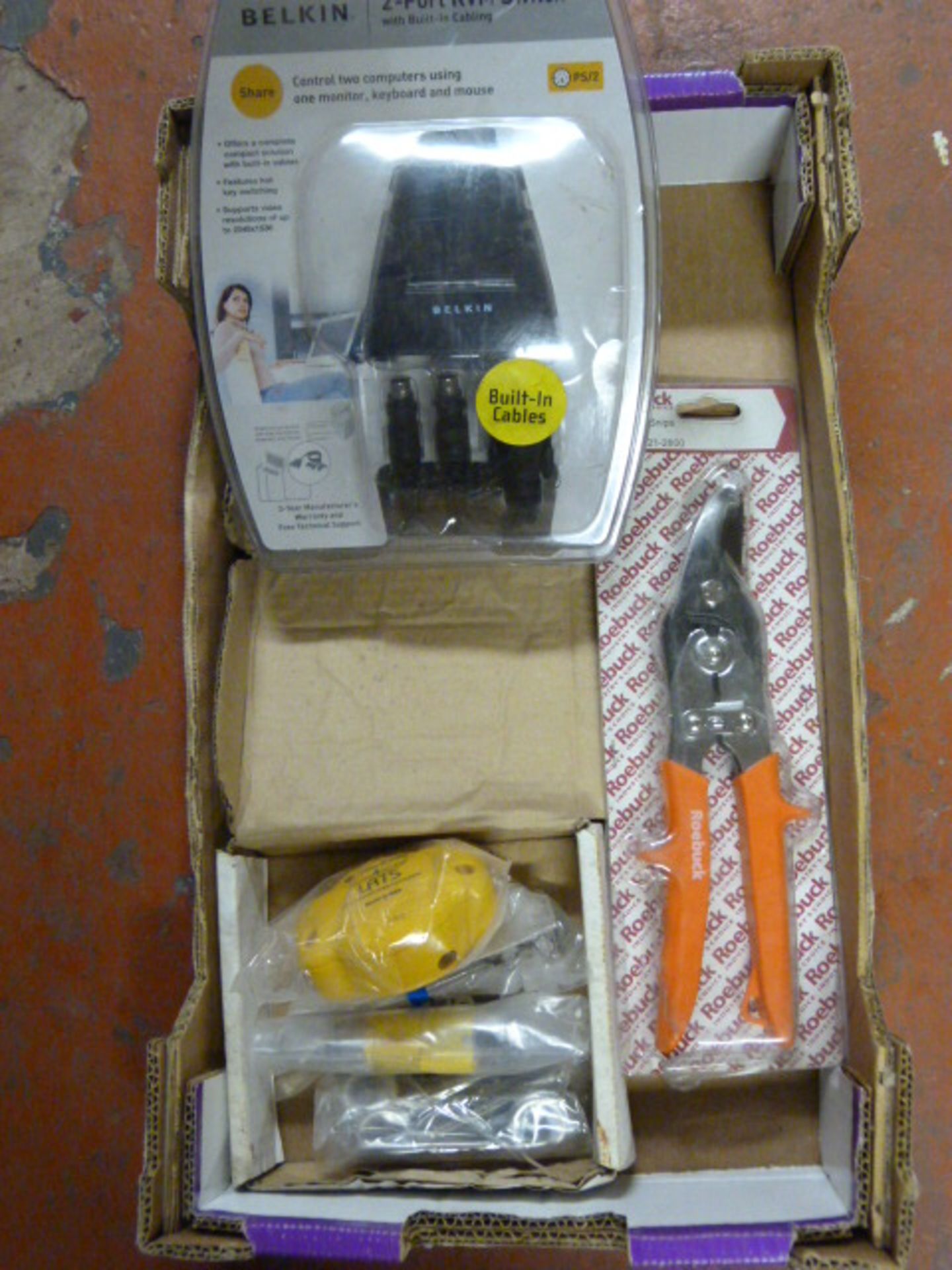 *Box Containing Assorted Hand Tools Including Tin