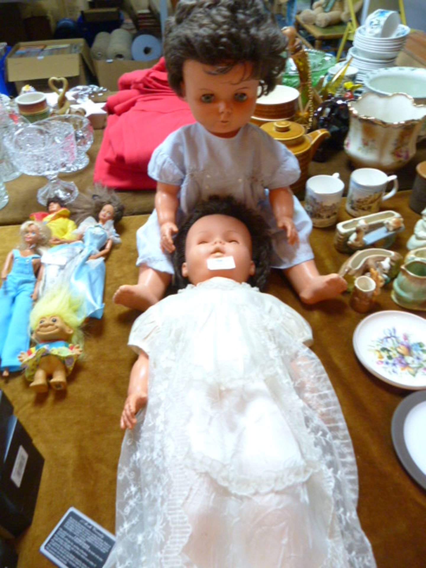 Two Large 1970s Plastic Dolls