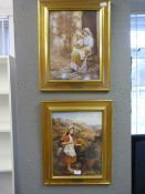 Pair of Gilt Framed Prints - Water Carrier and Fee
