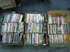 Three Boxes Containing a Large Quantity of DVDs
