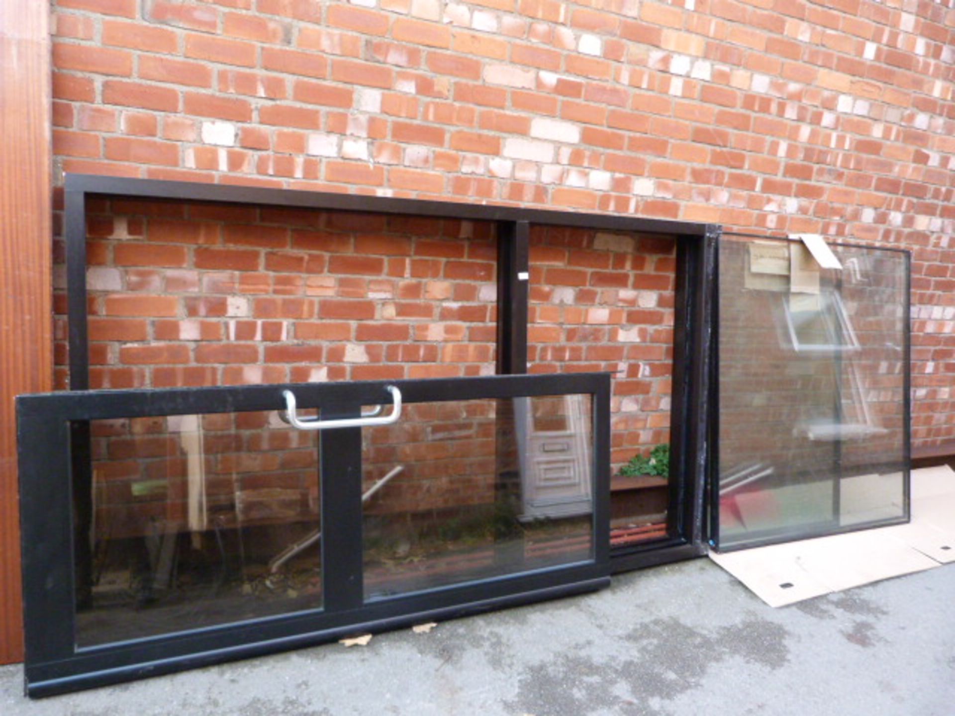 *Two Metal Framed Double Glazed Window and Metal F