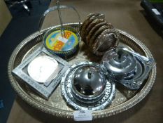 Silver Plated Tray, Coasters, Dish, etc.