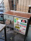 *Metal Framed Work Table with Drawer, Cupboard and