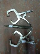 *Pair of Welders Clamps and a Reamer