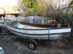 16ft Fibreglass Coble on Trailer