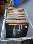 Box Containing a Large Quantity of LP Records