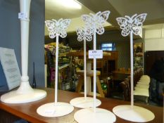 Four Butterfly Menu Stands