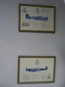 Pair of Royal Air Force Prints Signed by Pilots