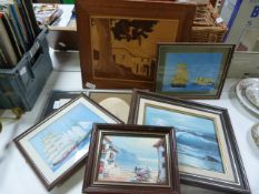 Selection of Framed Painting, Pencil Drawings and