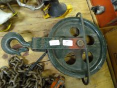 *Large Industrial Pulley with Hook