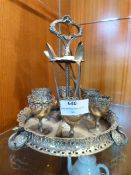 Victorian Silver Plated Egg Stand