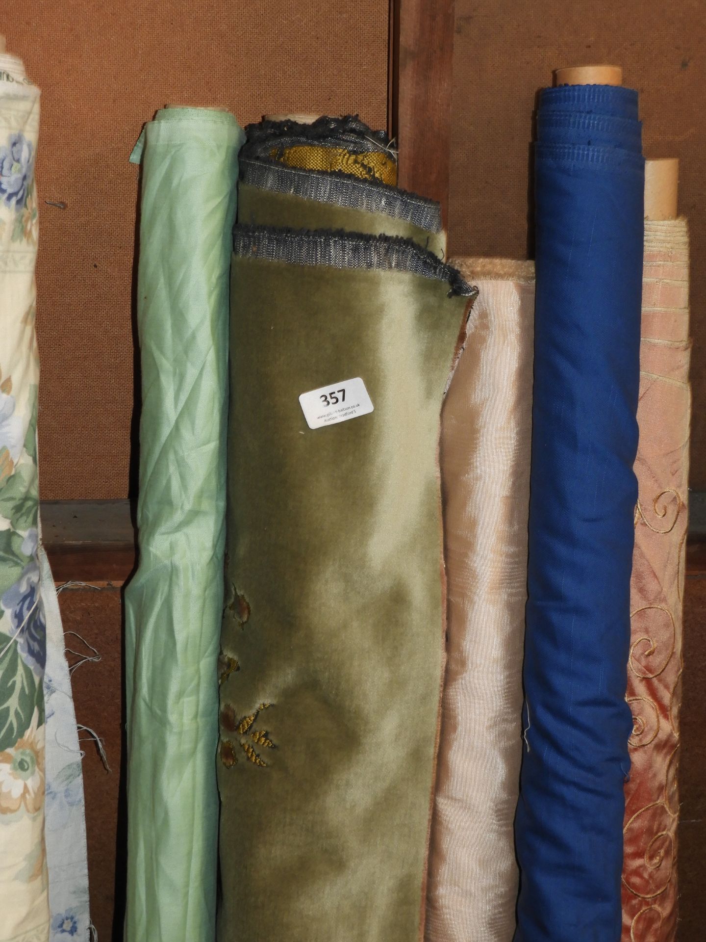 Five Rolls of Curtain Fabric Remnants (As Per Photograph)