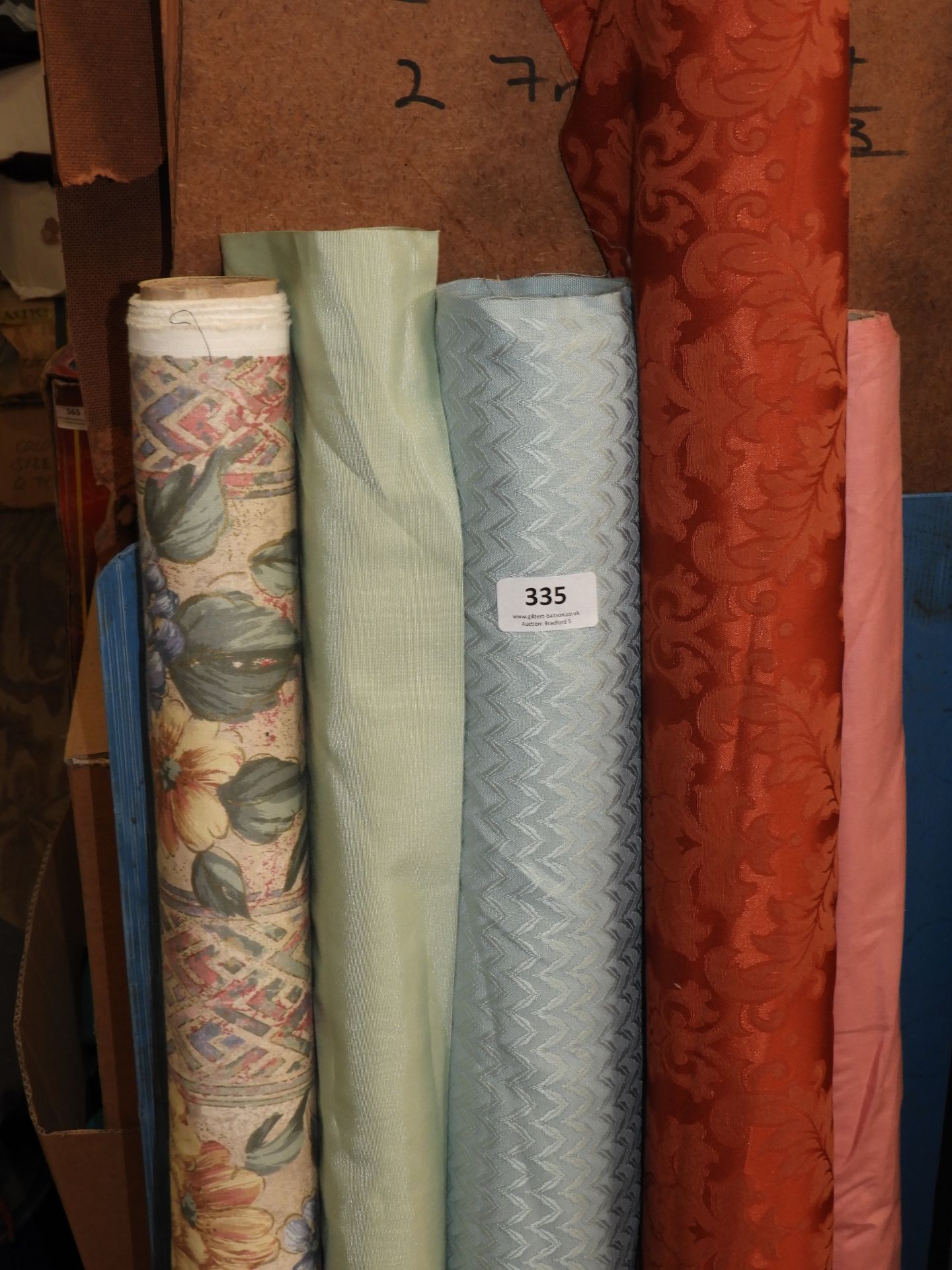 Five Rolls of Curtain Fabric Remnants (As Per Photograph)