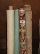 Five Rolls of Curtain Fabric Remnants (As Per Photograph)
