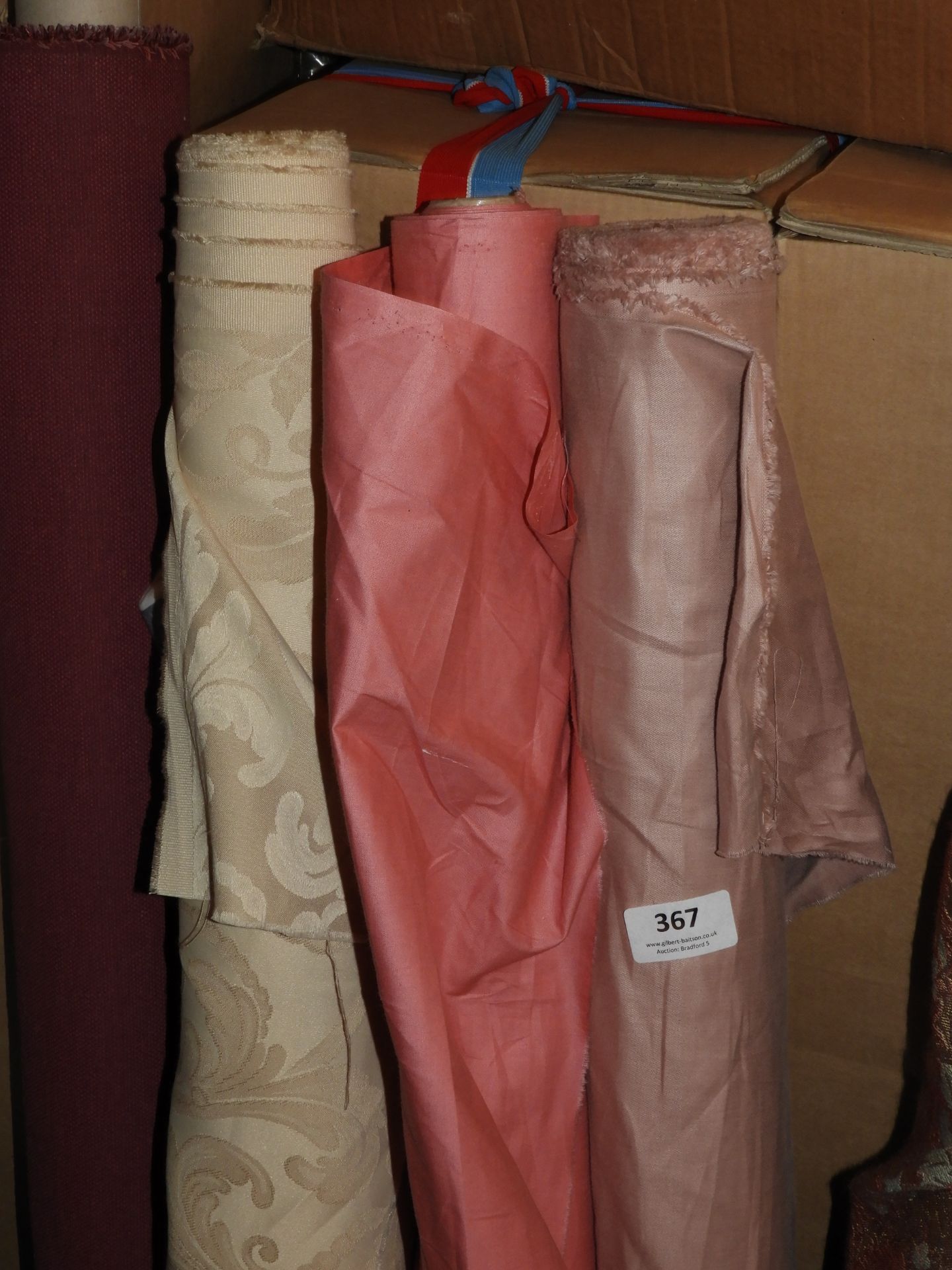 Five Rolls of Curtain Fabric Remnants (As Per Photograph)