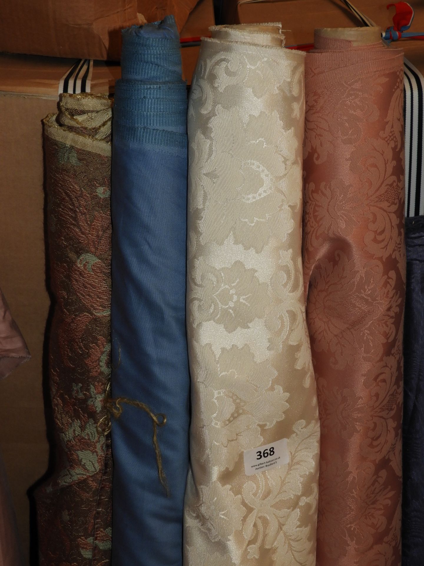 Five Rolls of Curtain Fabric Remnants (As Per Photograph)