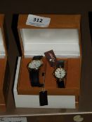 Two Pairs of Ladies & Gents Wristwatches in Gift B
