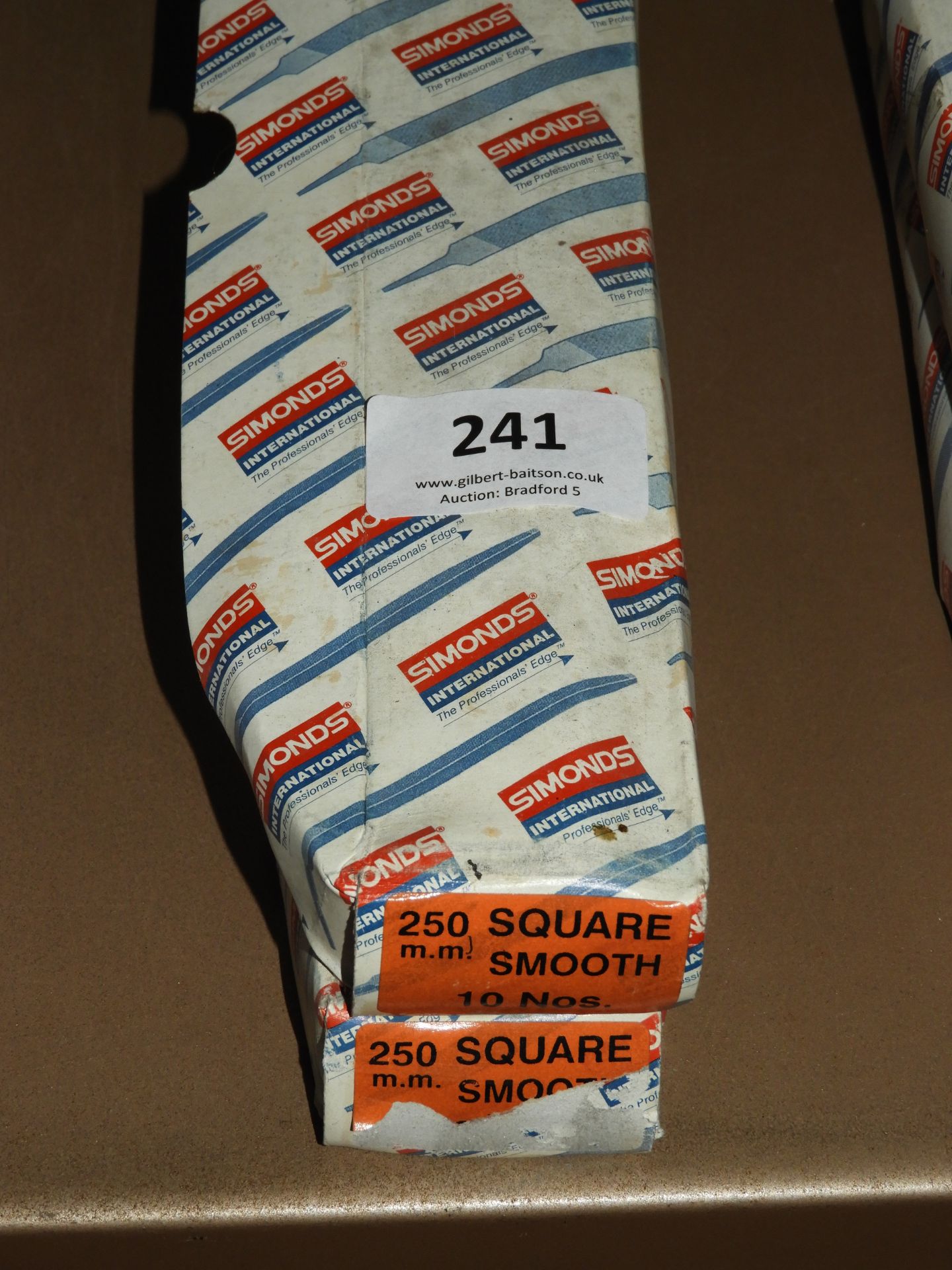 Two Boxes of 10 250mm Square Smooth Files