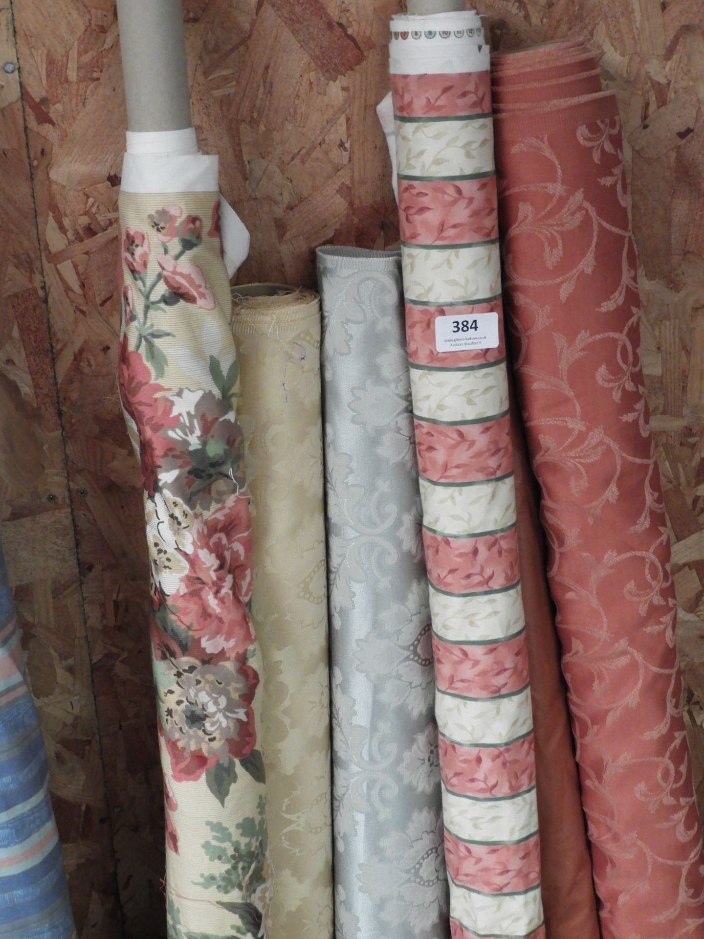 Five Rolls of Curtain Fabric Remnants (As Per Photograph)