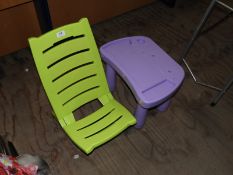 Folding Chair and a Childrens Table