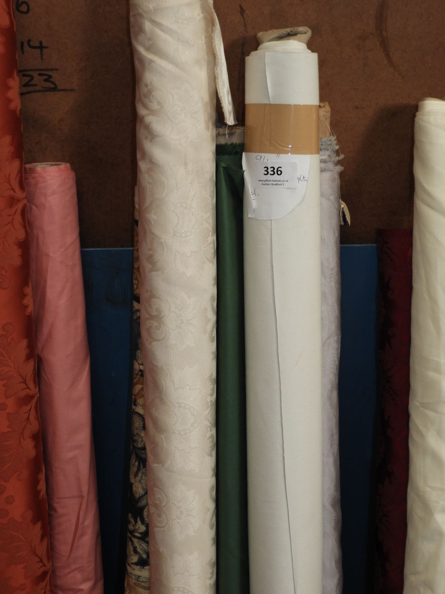 Five Rolls of Curtain Fabric Remnants (As Per Photograph)