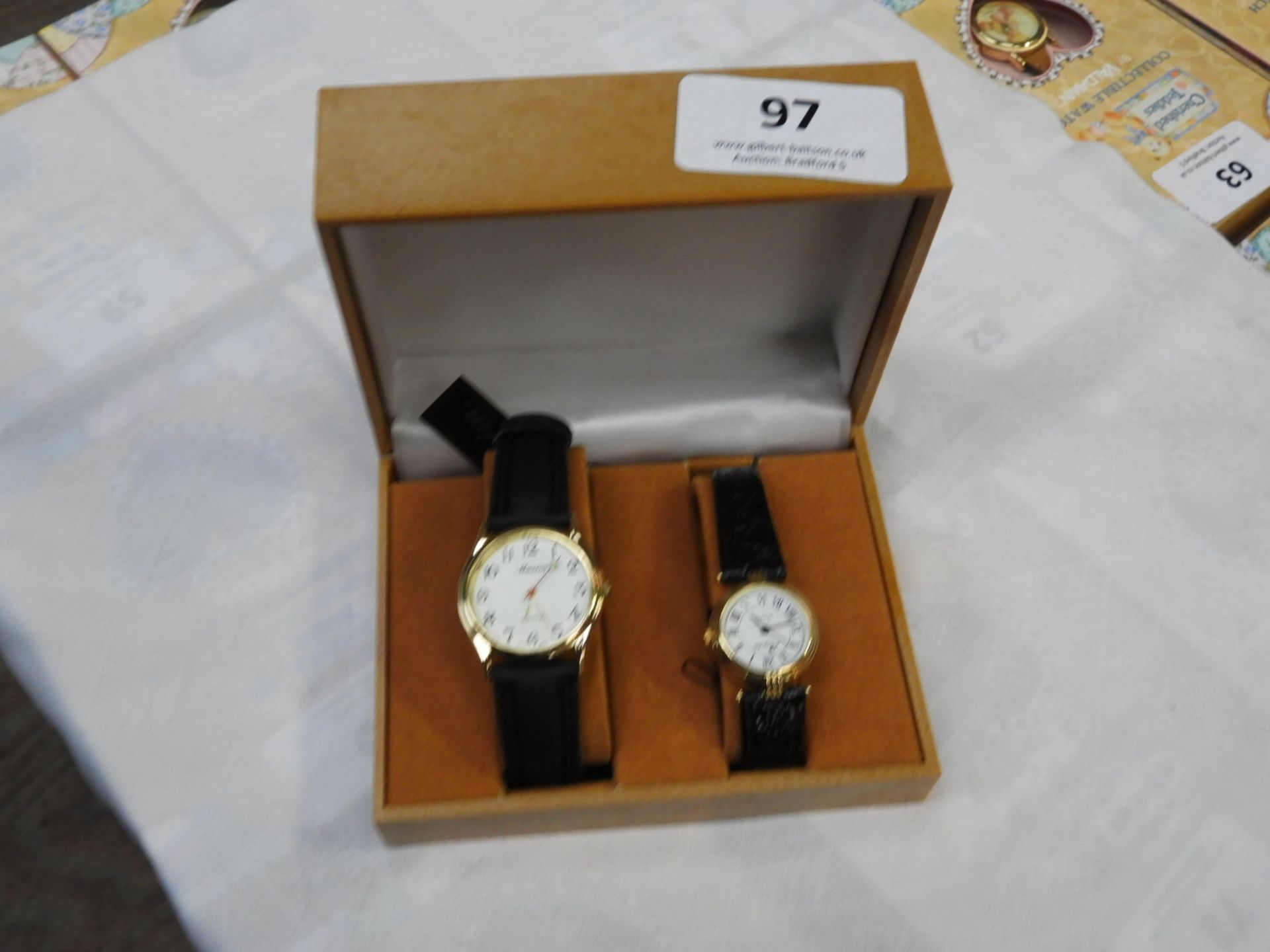 Two Pairs of Ladies & Gents Matching Wristwatches