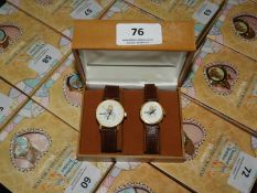 Two Pairs of Ladies & Gents Matching Wristwatches