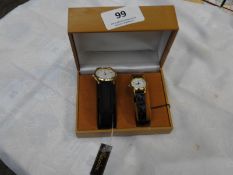 Two Pairs of Ladies & Gents Matching Wristwatches