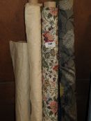 Five Rolls of Curtain Fabric Remnants (As Per Photograph)