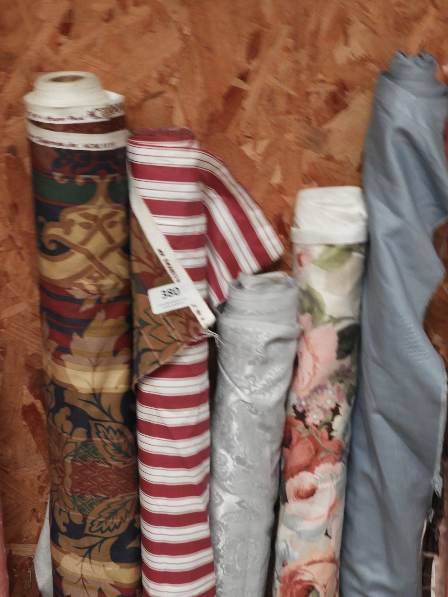 Five Rolls of Curtain Fabric Remnants (As Per Photograph)