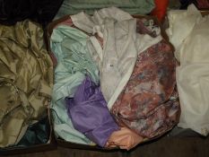 Box Containing Various Curtain and Fabric Samples