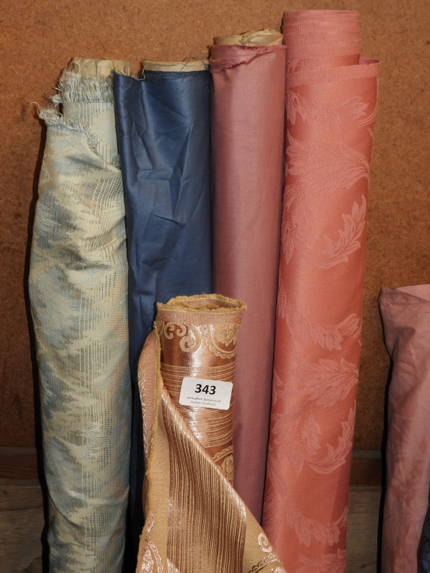 Five Rolls of Curtain Fabric Remnants (As Per Photograph)