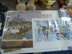 Selection of Unframed Coloured Prints