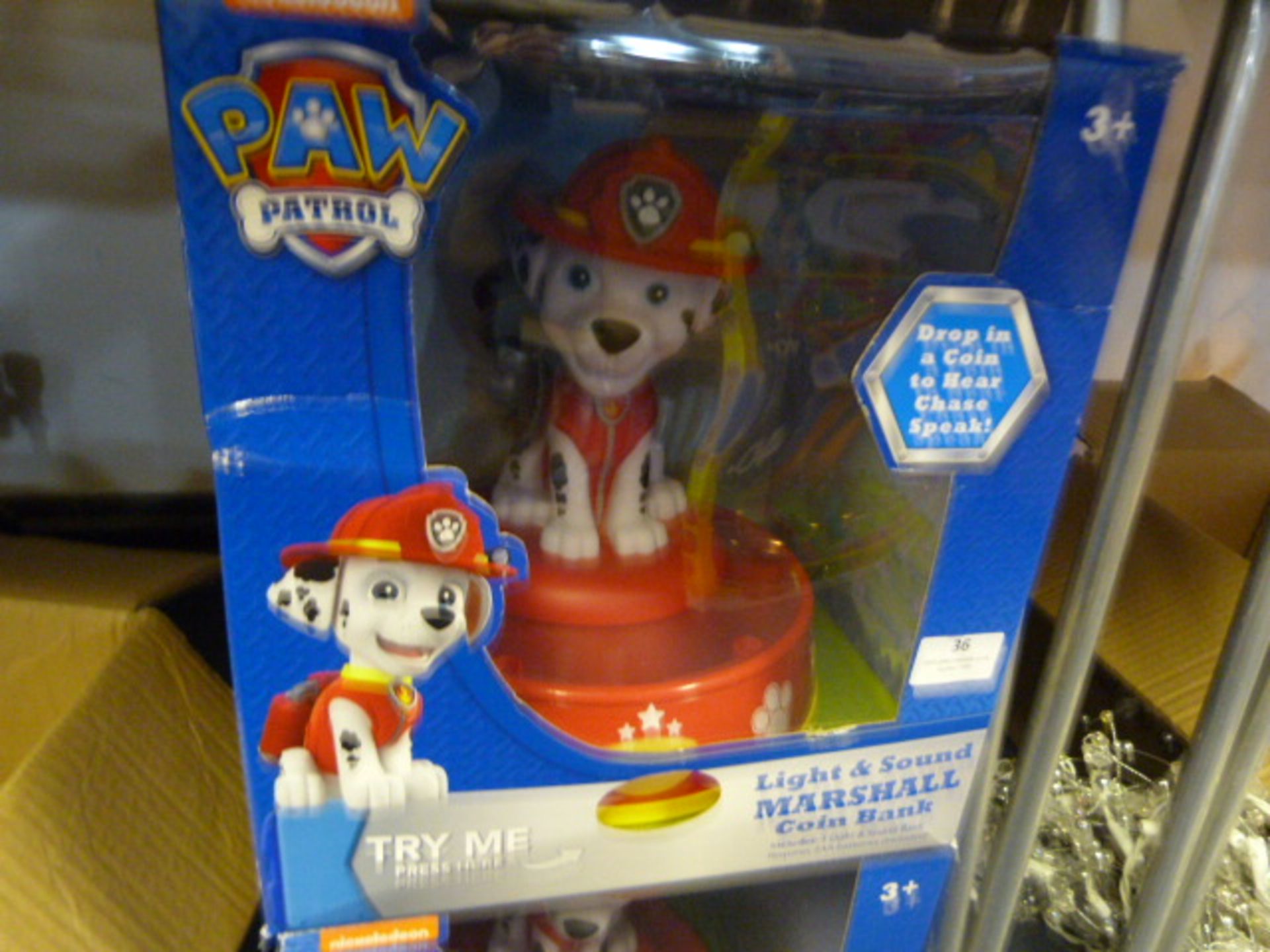 *Paw Patrol Light & Sound Marshall Coin Bank