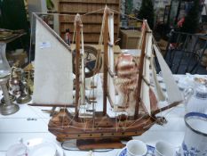 Wooden Model Sailing Ship