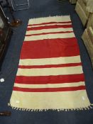 Red Striped Patterned Rugs