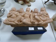 Stoneware Figures Group - Indian Deities