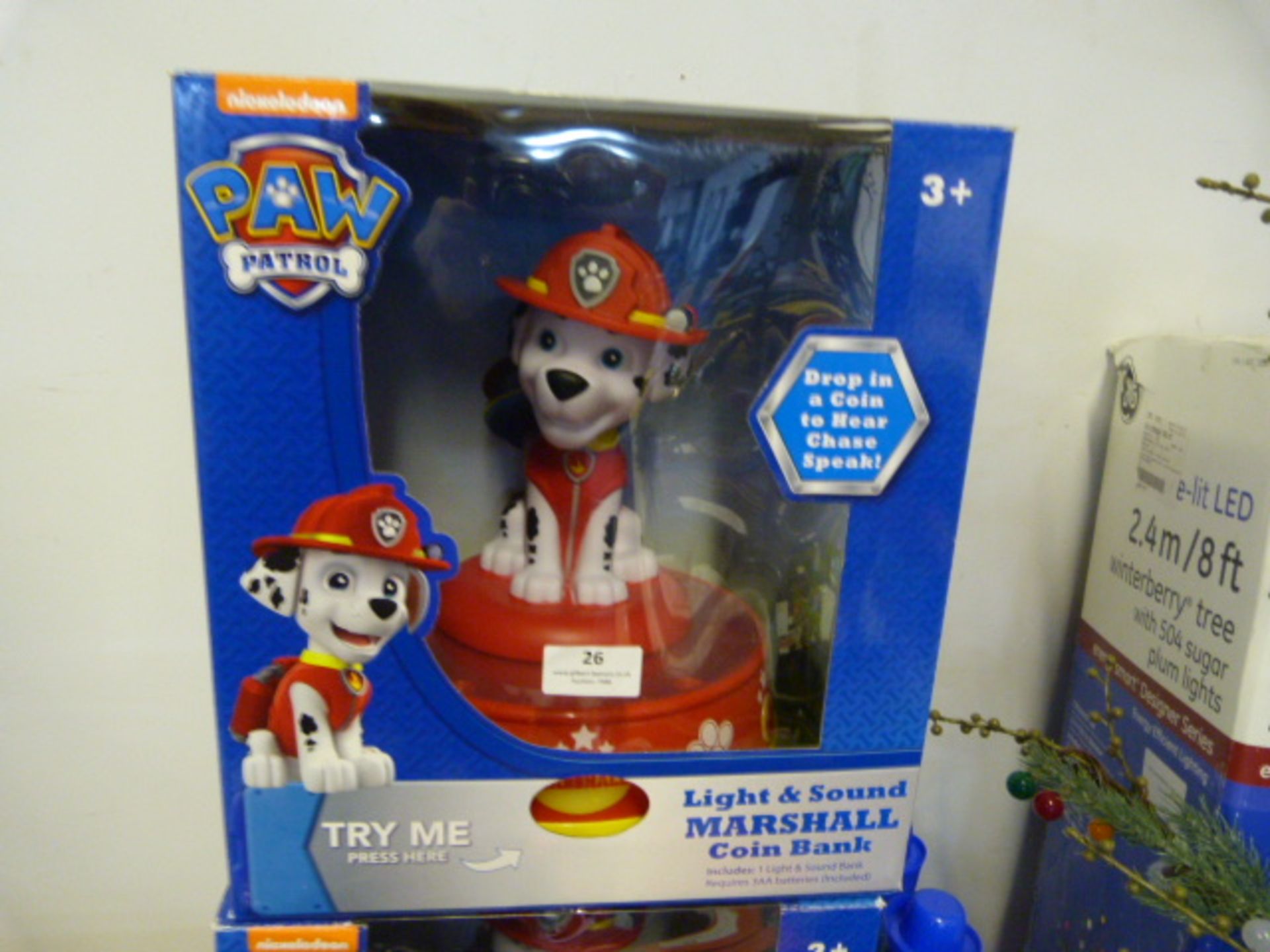 *Paw Patrol Light & Sound Marshall Coin Bank