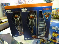 *Two Gillette Fusion Proglide Flexball Shaving Sets