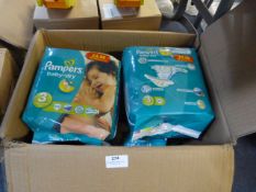 *Seven Packs of Pampers Baby Dry 9-20lbs Midi