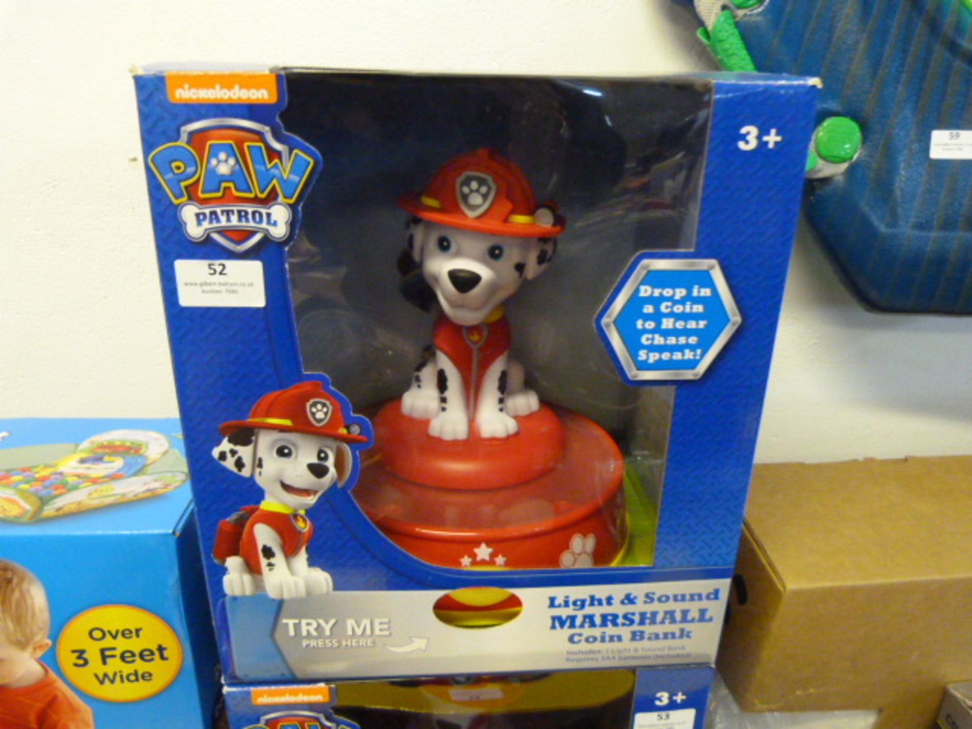 *Paw Patrol Light & Sound Marshall Coin Bank