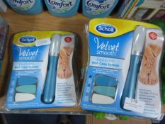 *Two Scholl Velvet Smooth Electronic Nail Care Systems